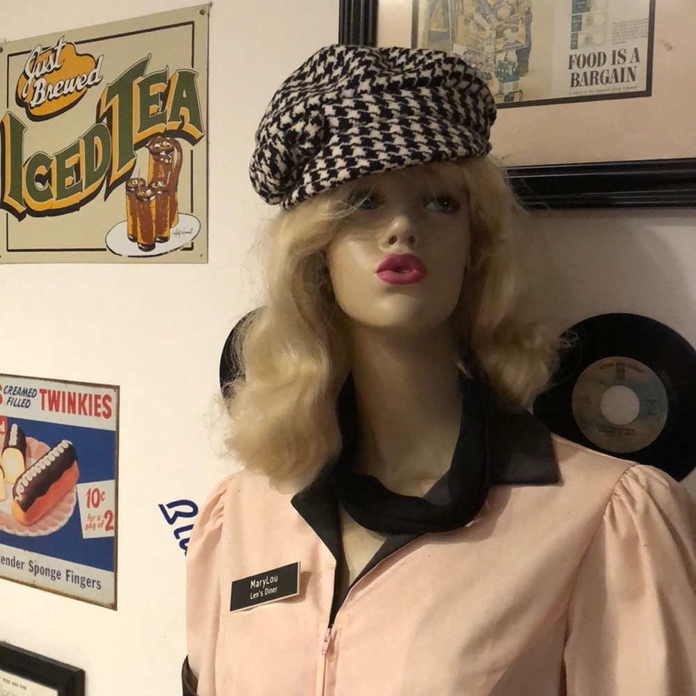 Betmar Hat Newsboy Cap Houndstooth